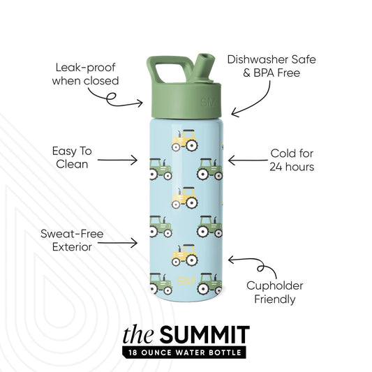 Summit Kids Water Bottle with Straw Lid