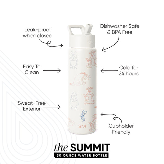 Summit Water Bottle with Straw Lid