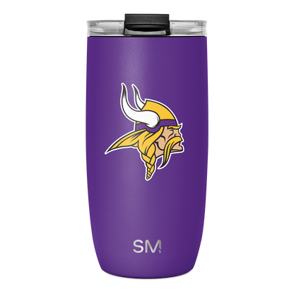 NFL Voyager Tumbler with Clear Flip Lid & Straw