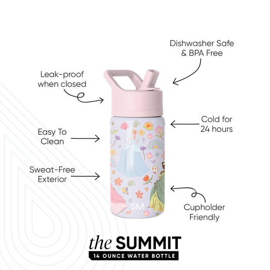 Summit Kids Water Bottle with Straw Lid