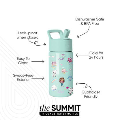 Summit Kids Water Bottle with Straw Lid
