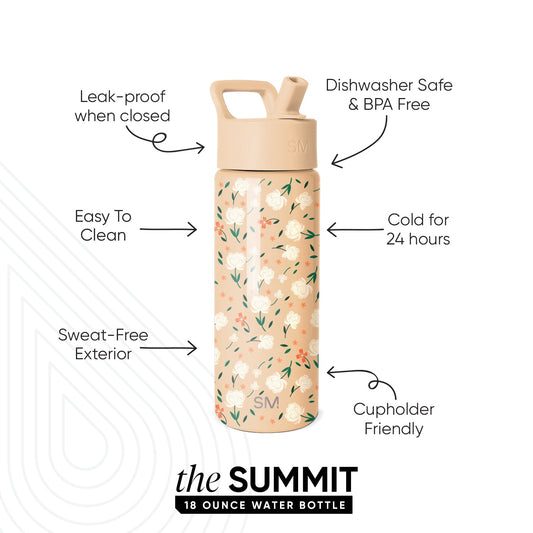 Summit Kids Water Bottle with Straw Lid