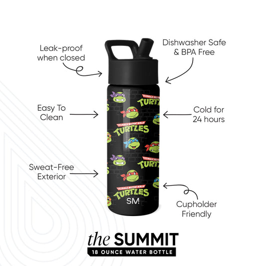 Summit Kids Water Bottle with Straw Lid