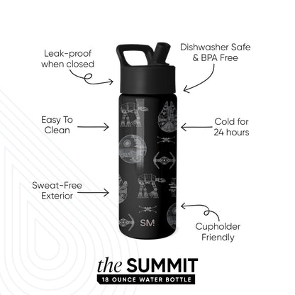 Summit Kids Water Bottle with Straw Lid