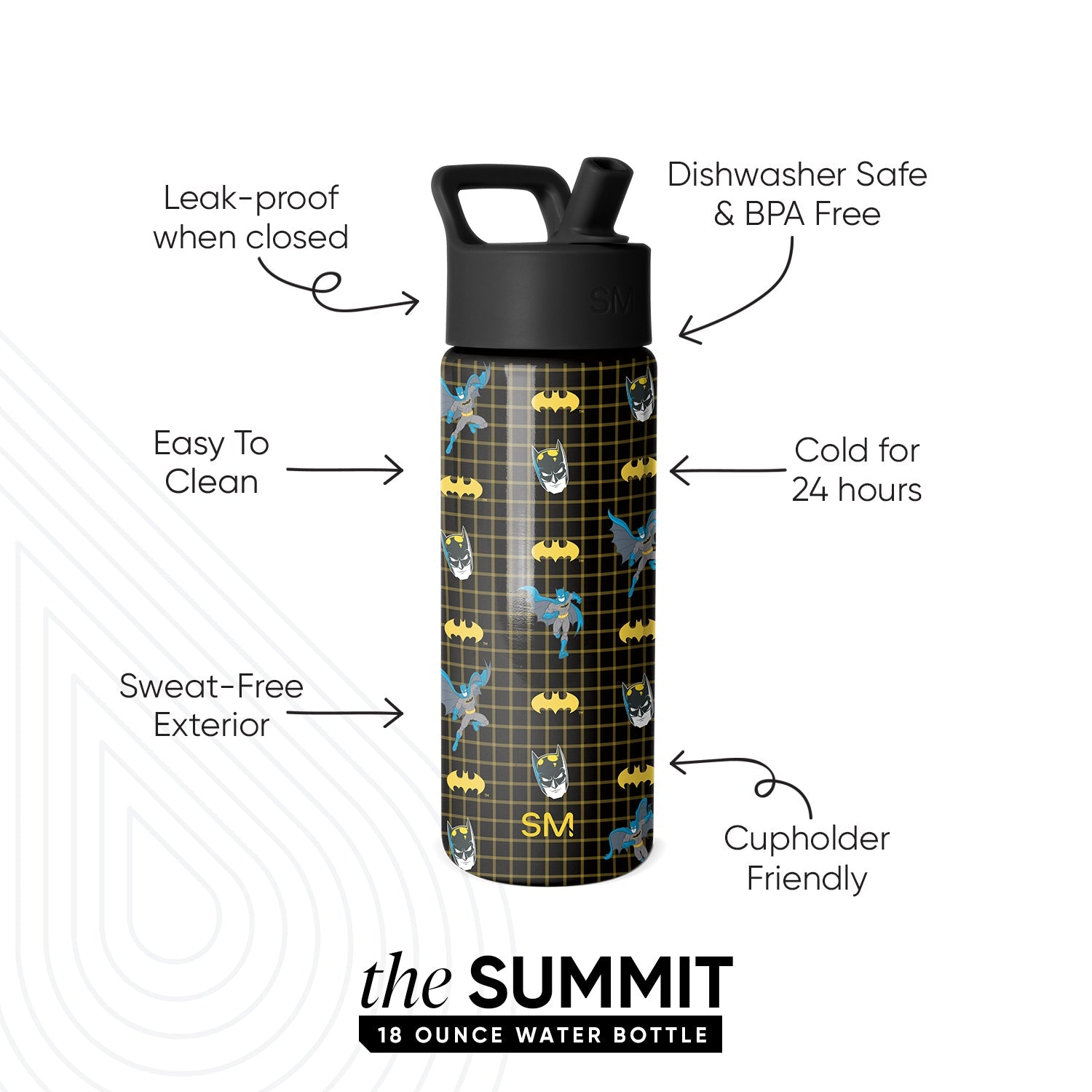Summit Kids Water Bottle with Straw Lid