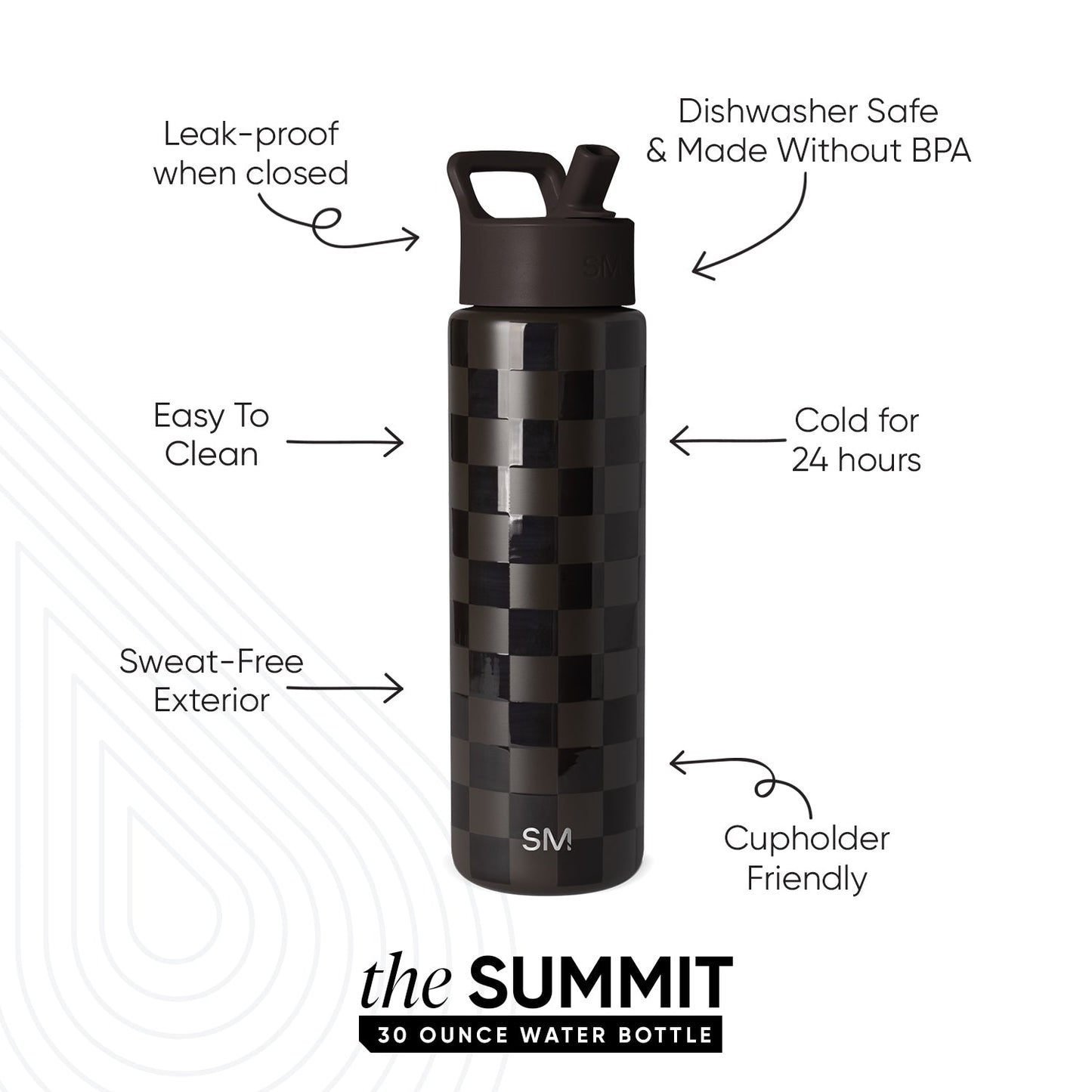 Summit Water Bottle with Straw Lid