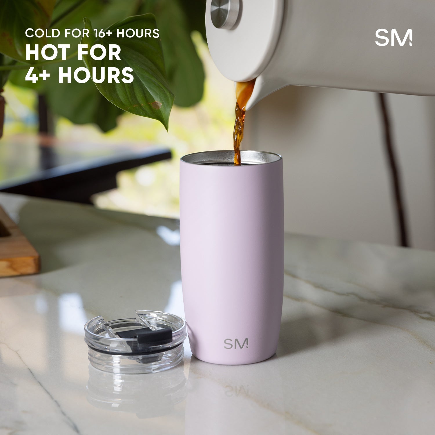 Voyager Tumbler with Clear Flip Lid & Straw